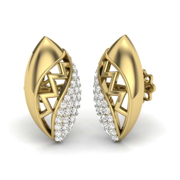 Fantasy Oval Diamond Earring